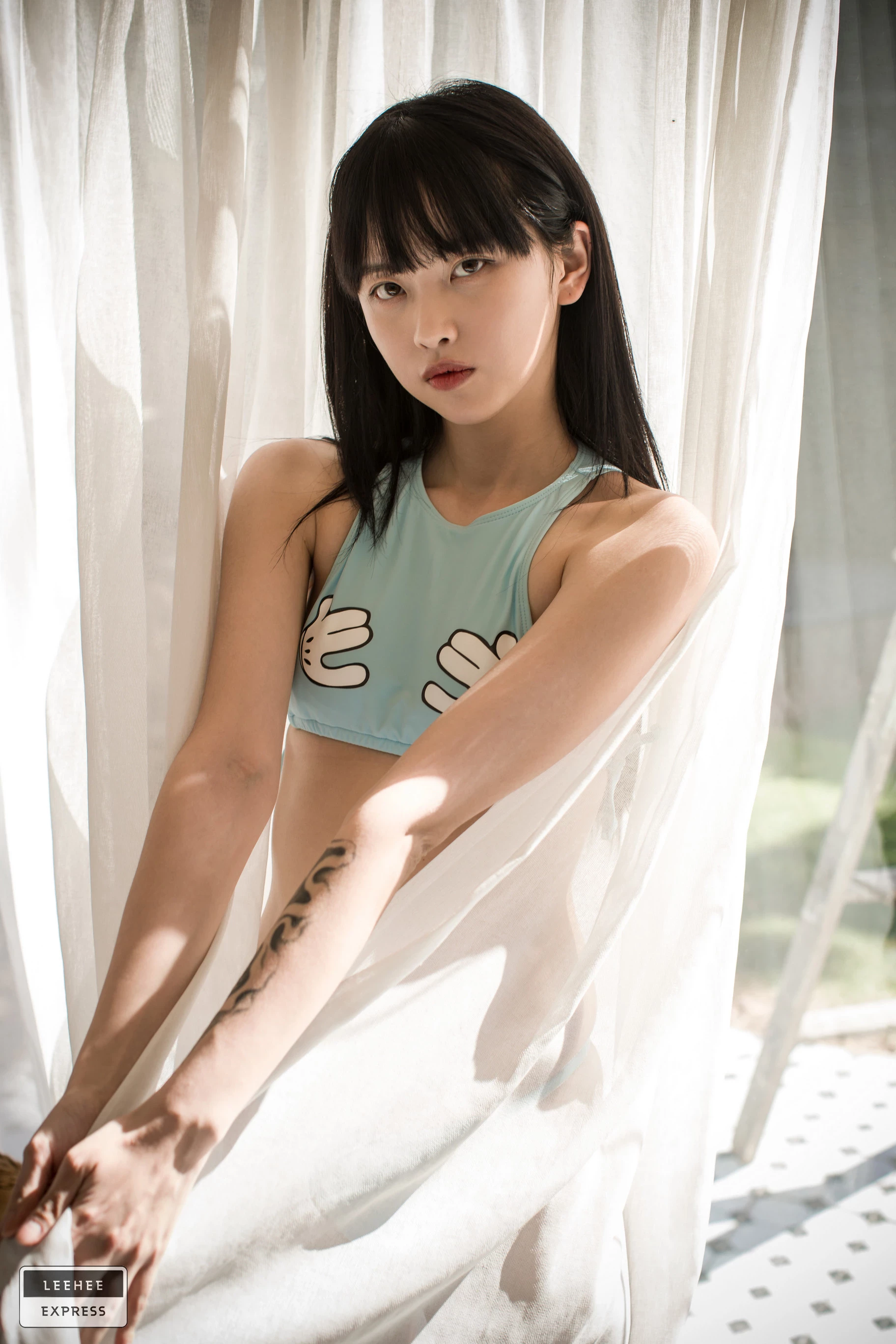 GMS 고말숙 藍色比基尼 若隱若現的纖細身材