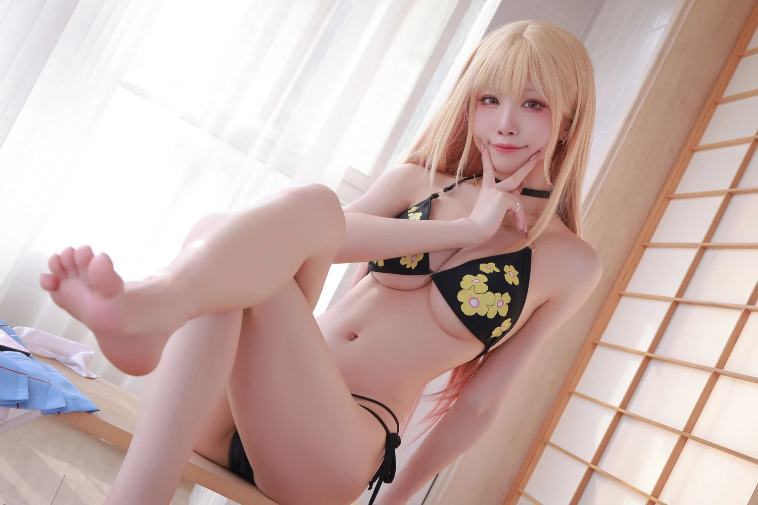 水淼Aqua 喜多川海夢2 蕾絲吊帶襪怦然心動