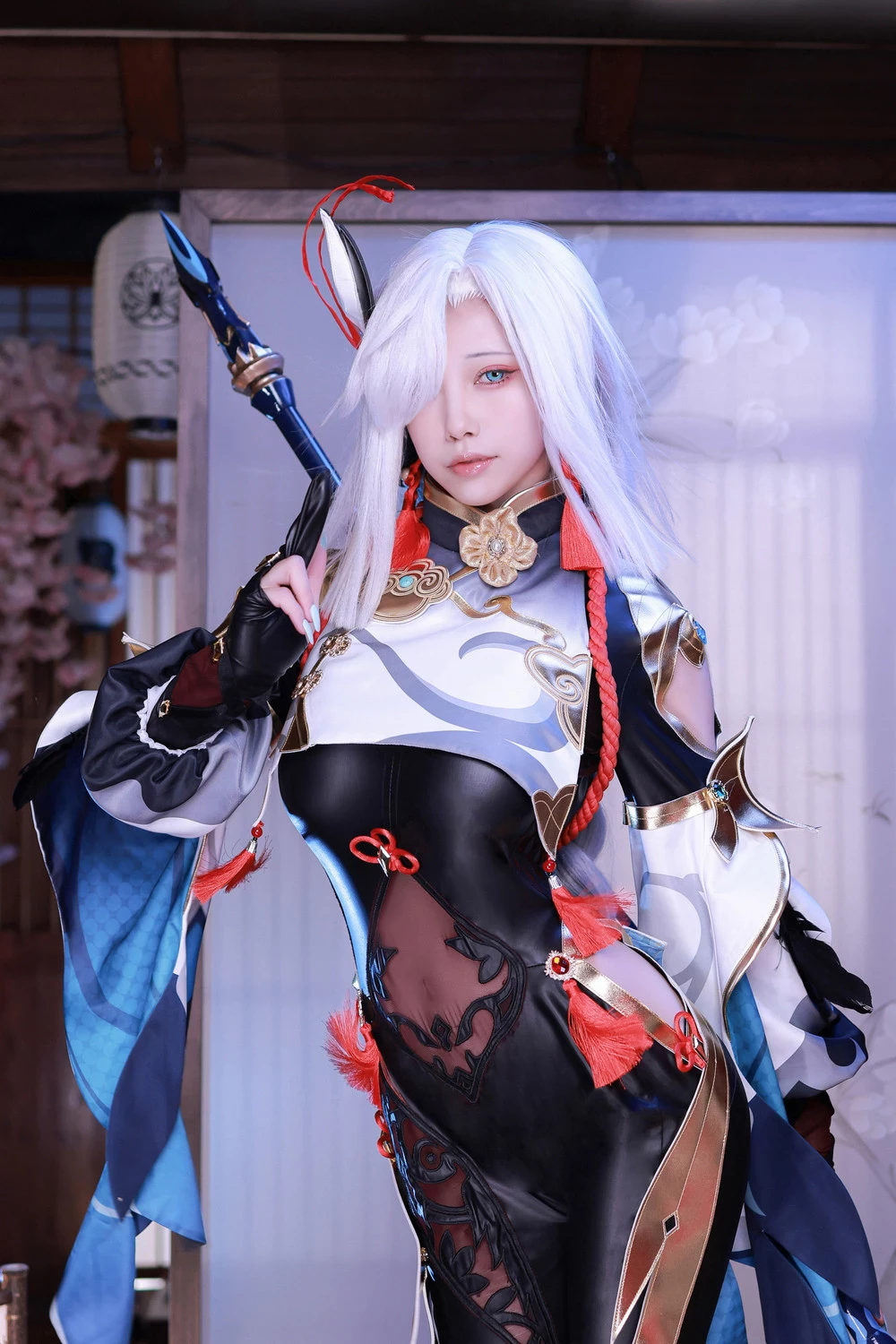 水淼Aqua 原神-申鶴 緊身褲顯現蜜桃臀曲線