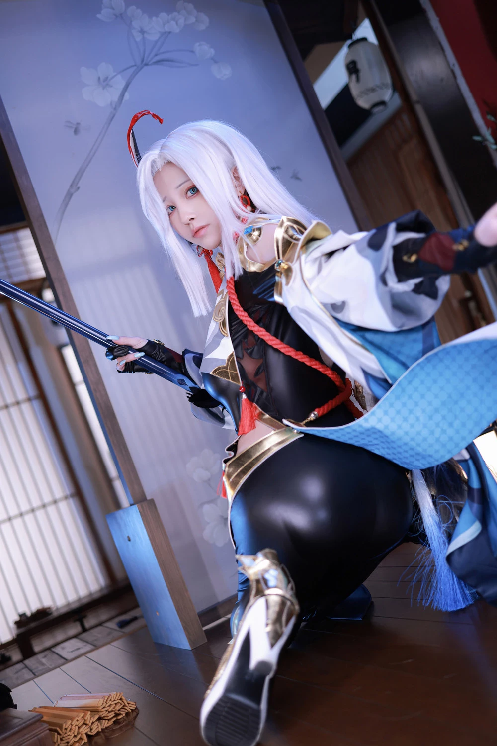 水淼Aqua 原神-申鶴 緊身褲顯現蜜桃臀曲線