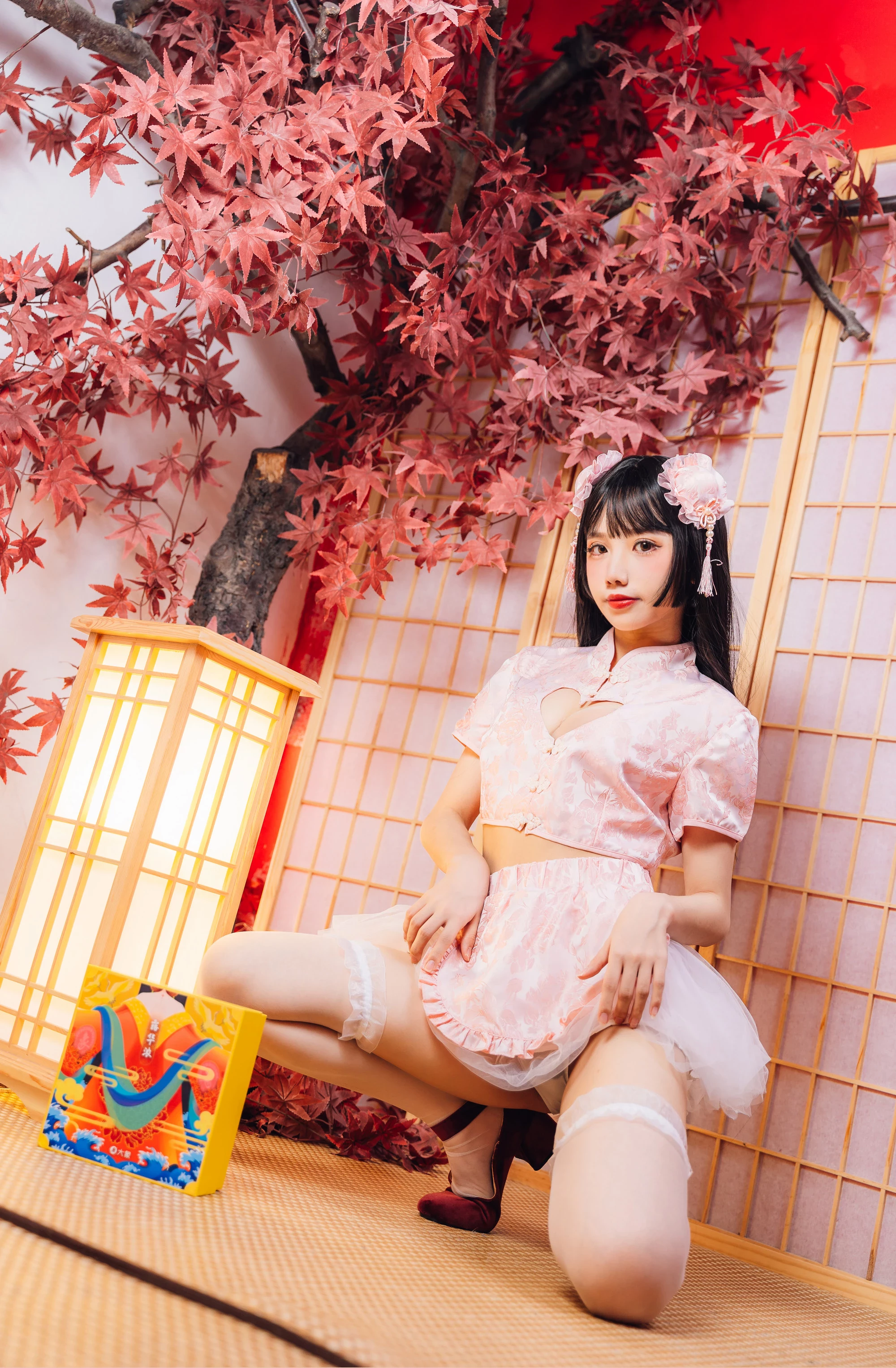 果咩醬w 白色旗袍 可愛東方氣息好著迷